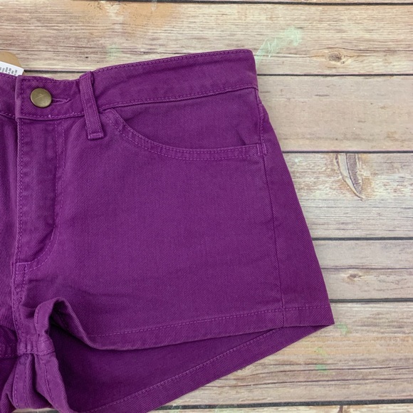 American Apparel denim bright purple short shorts - Picture 2 of 8